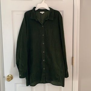 J. Jill Long Sleeve Button Down Corduroy Shirt